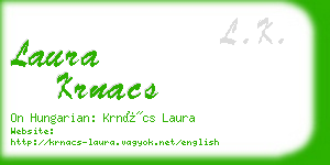 laura krnacs business card